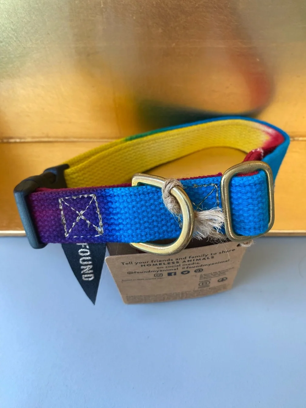 NWT “Found My Animal” Dog Collar. Tye Dye. XL. Handcrafted in USA